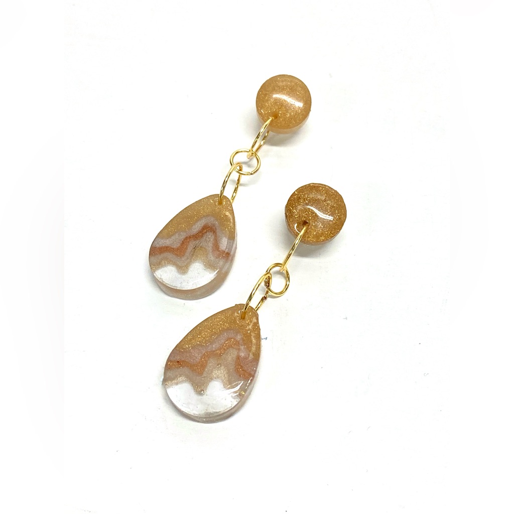 Handmade Tiered Metallic Dangle Fashion Earrings, Gift For Her Woman Girl